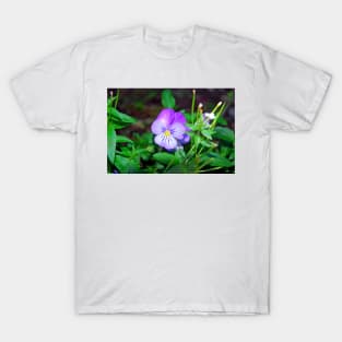 Purple Pansy amongst Greens T-Shirt